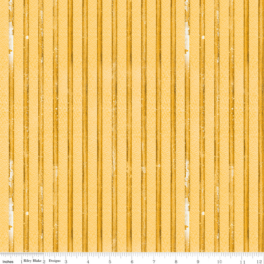 Sew America Faded Stripes Yellow Fabric