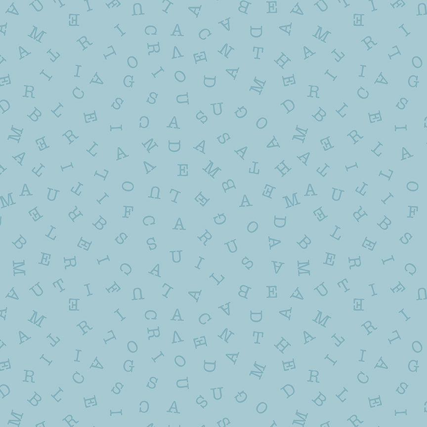 Sew America America Word Search Blue Fabric