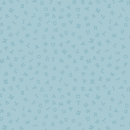 Sew America America Word Search Blue Fabric - By the yard
