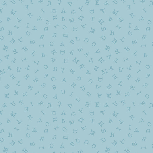 Sew America America Word Search Blue Fabric - By the yard