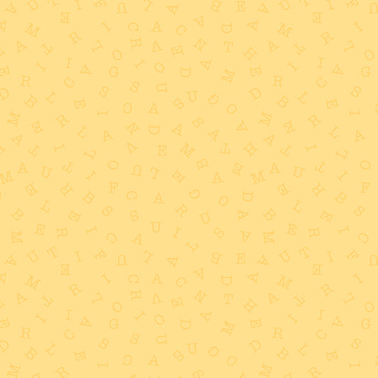 Sew America America Word Search Yellow Fabric - By the yard