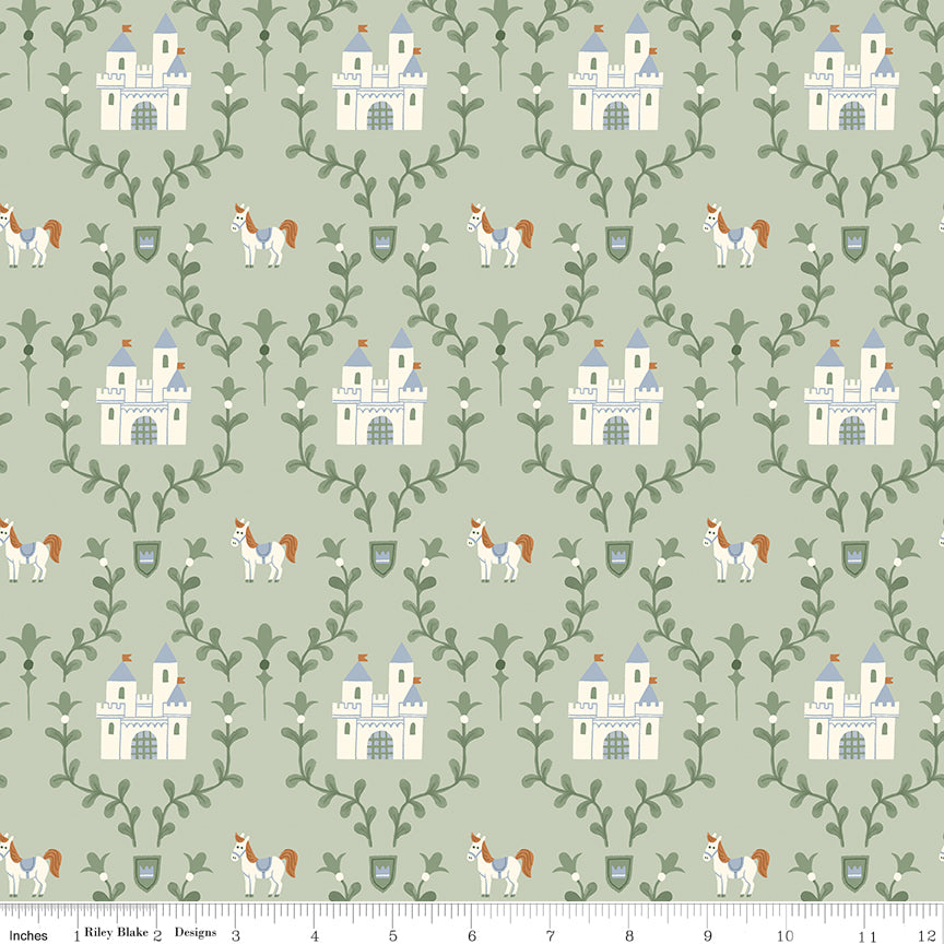 Faraway Kingdom Enchanted Castle Swamp Fabric