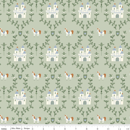 Faraway Kingdom Enchanted Castle Swamp Fabric - By the yard