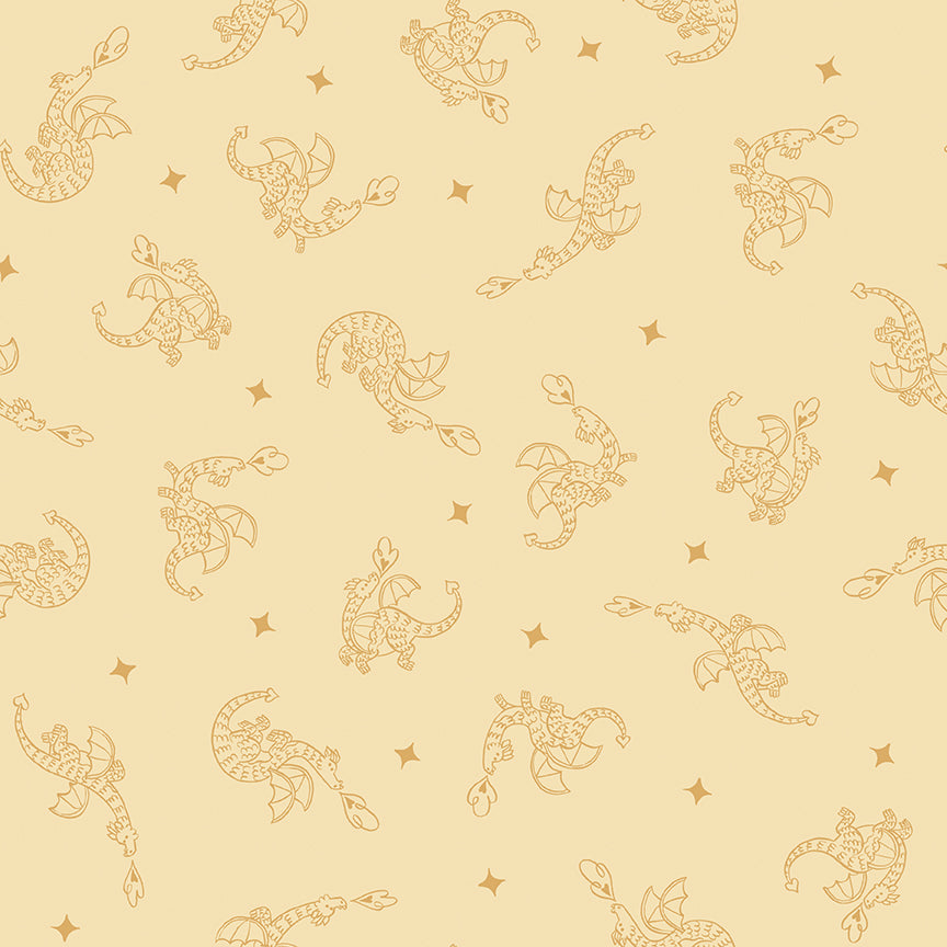 Faraway Kingdom Dragon Flight Sunlight Fabric