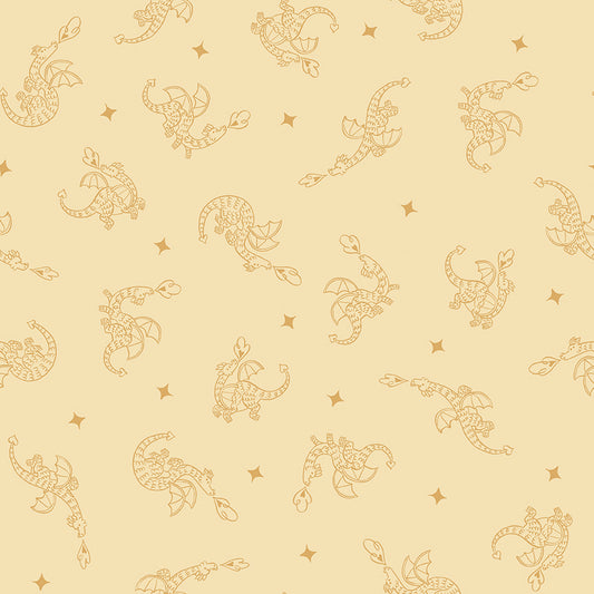 Faraway Kingdom Dragon Flight Sunlight Fabric - By the yard