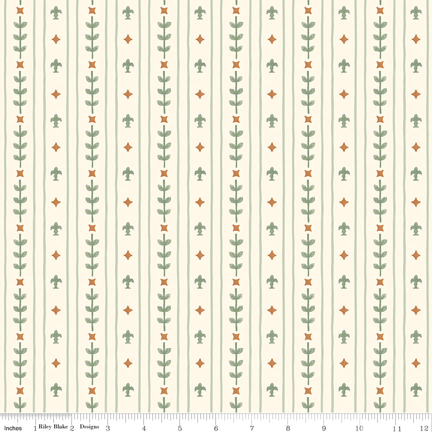 Faraway Kingdom Royal Stripe Sand Fabric