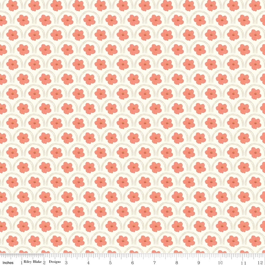 Southern Charm Peach Blossoms Cloud Fabric