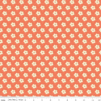 Southern Charm Peach Blossoms Rouge Fabric - By the yard