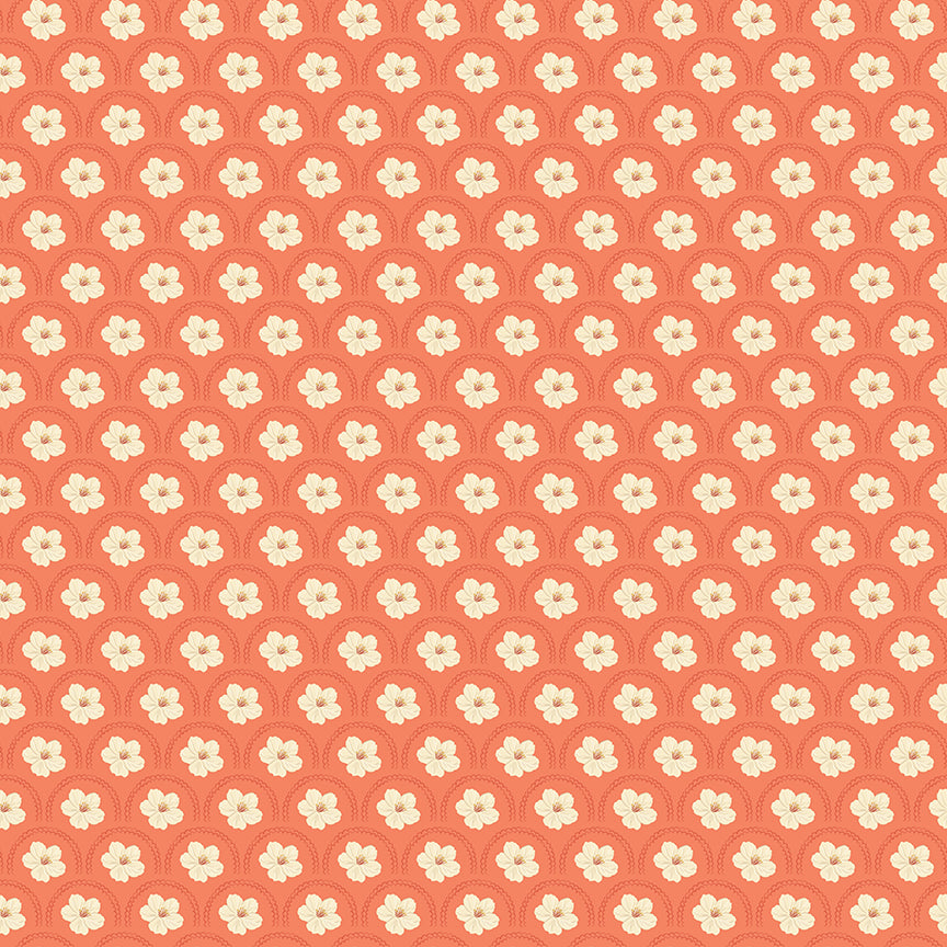 Southern Charm Peach Blossoms Rouge Fabric