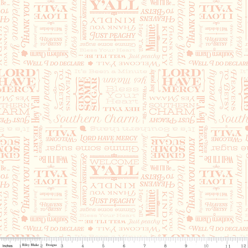 Southern Charm Text Cloud Fabric