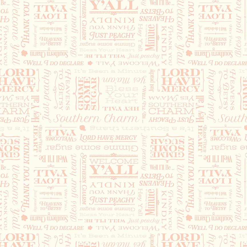 Southern Charm Text Cloud Fabric
