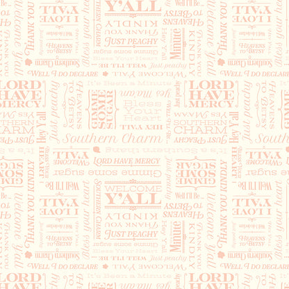 Southern Charm Text Cloud Fabric - By the yard