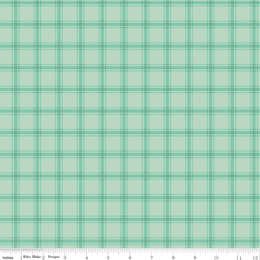 Southern Charm Gingham Mint Fabric