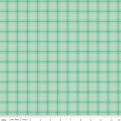 Southern Charm Gingham Mint Fabric - By the yard
