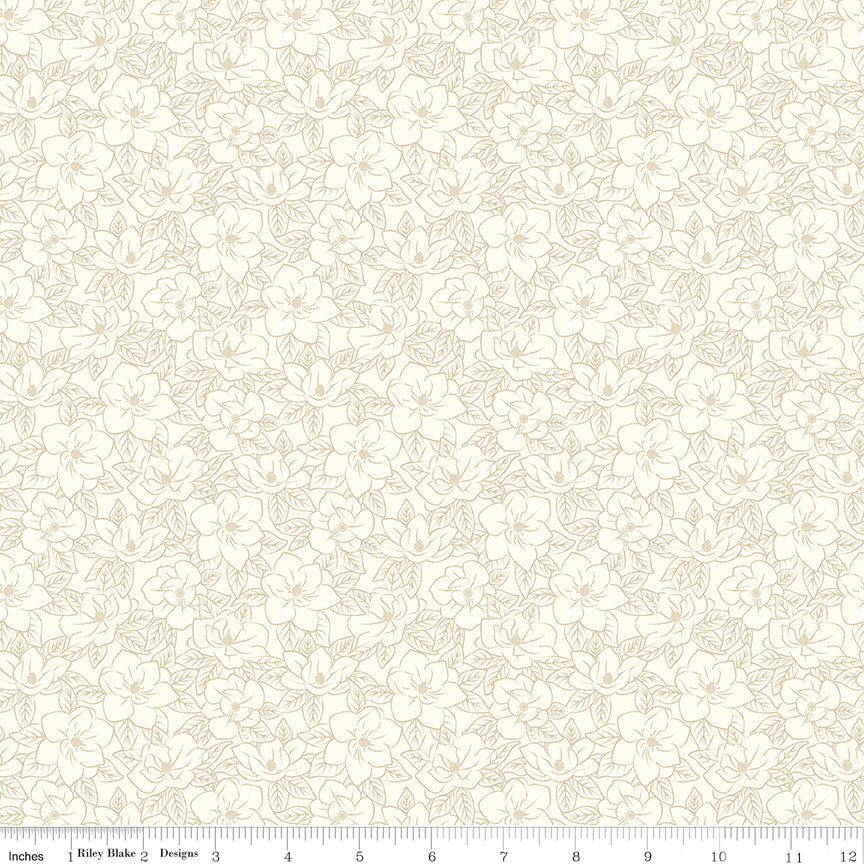 Southern Charm Magnolia Tonal Cloud Fabric