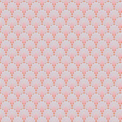 Flourish Fantail Aqua Fabric - By the yard