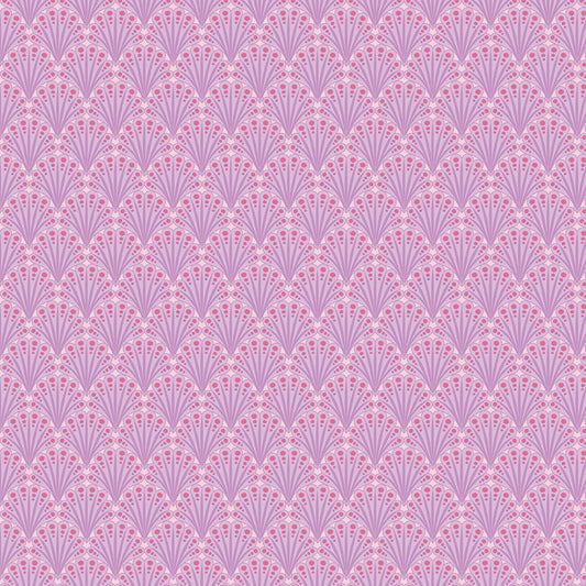 Flourish Fantail Lilac Fabric - By the yard