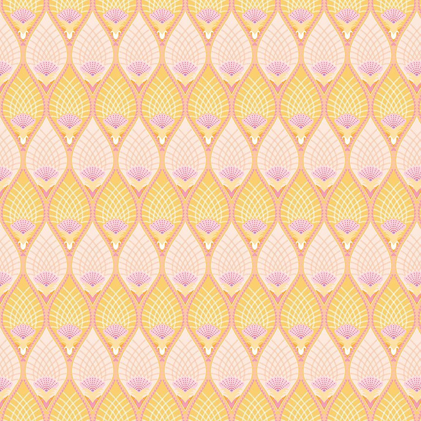 Flourish Pineapple Lemon Fabric - By the yard
