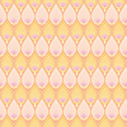 Flourish Pineapple Lemon Fabric - By the yard