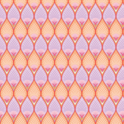 Flourish Pineapple Lilac Fabric - By the yard