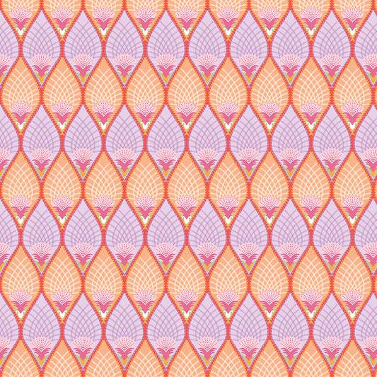 Flourish Pineapple Lilac Fabric - By the yard