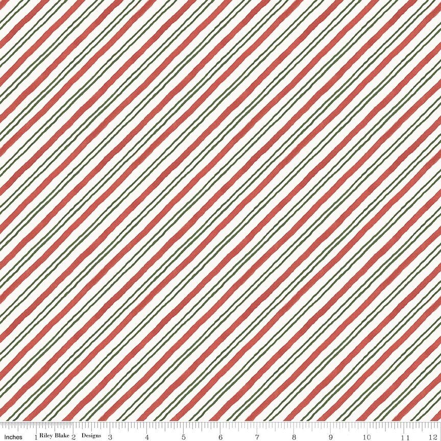 Holiday Spirit Stripes Multi Fabric