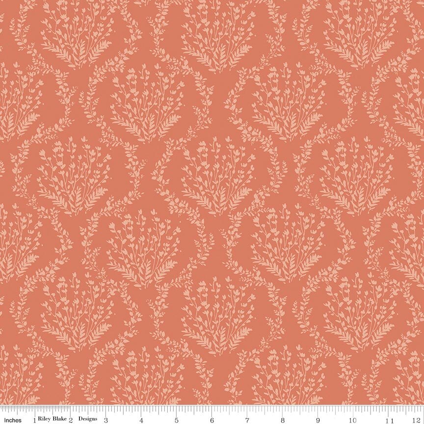 Sketchbook Vines Ginger Fabric