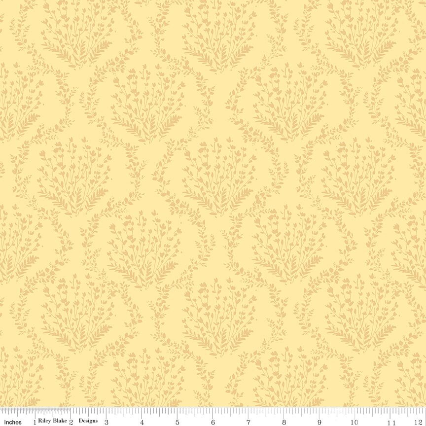 Sketchbook Vines Sunny Fabric