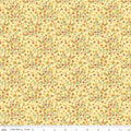 Sketchbook Blossoms Sunny Fabric