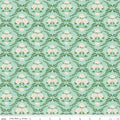 Correspondence Trellis Damask Mint Fabric