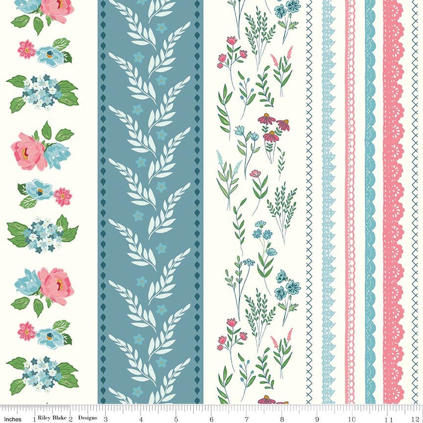 Correspondence Wide Stripe Cloud Fabric