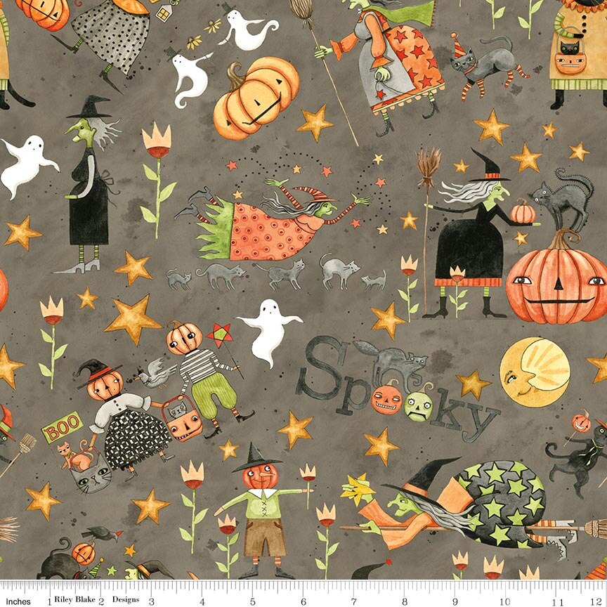 Spooky Main Tombstone Fabric