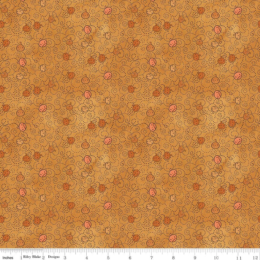 Spooky Pumpkins Gourd Fabric