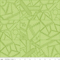 Scary Scraps Crazy Patchwork Green
