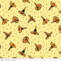 Scary Scraps Festive Hat Toss Yellow Fabric