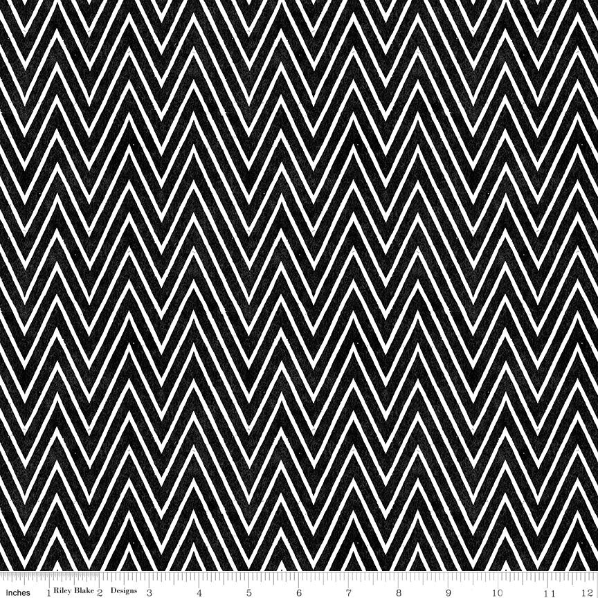 Scary Scraps Shocking Chevron Black