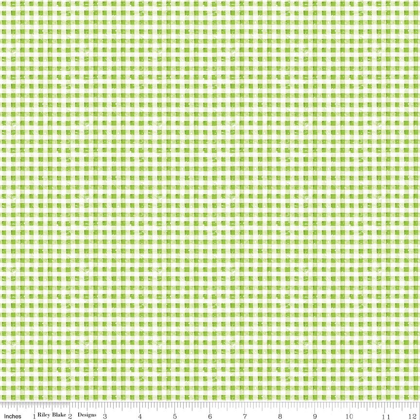 Scary Scraps Faded Gingham Green