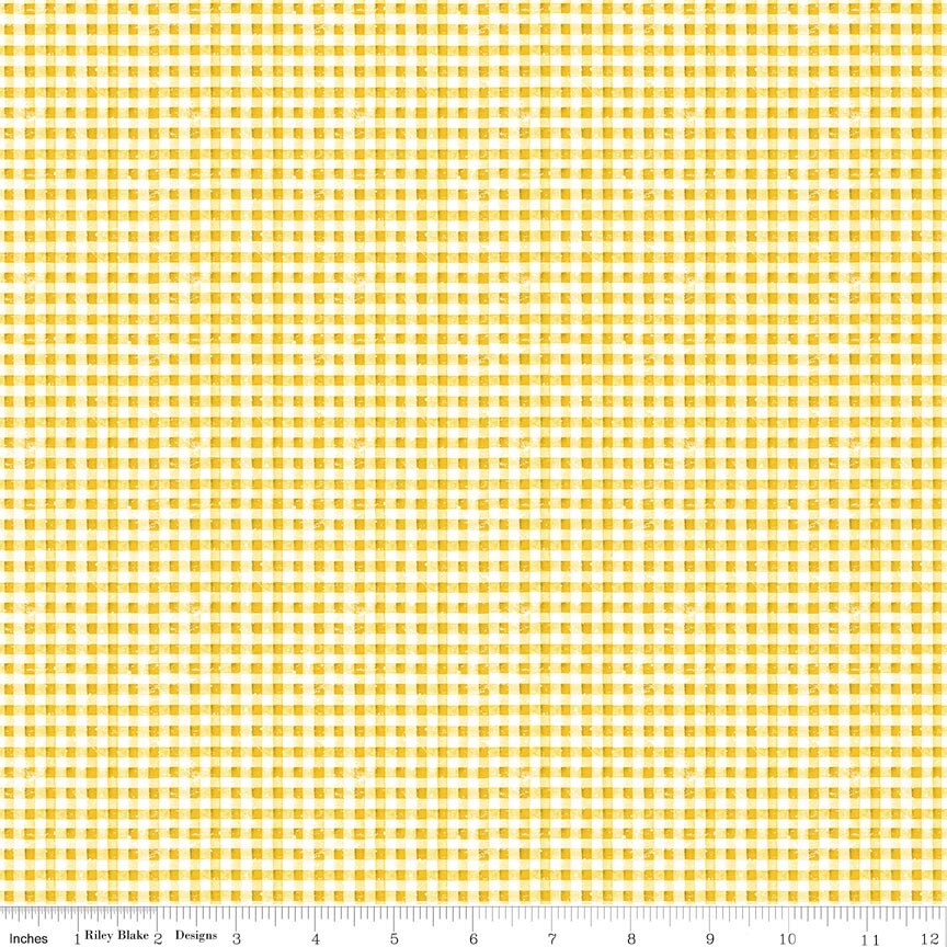 Scary Scraps Faded Gingham Yellow