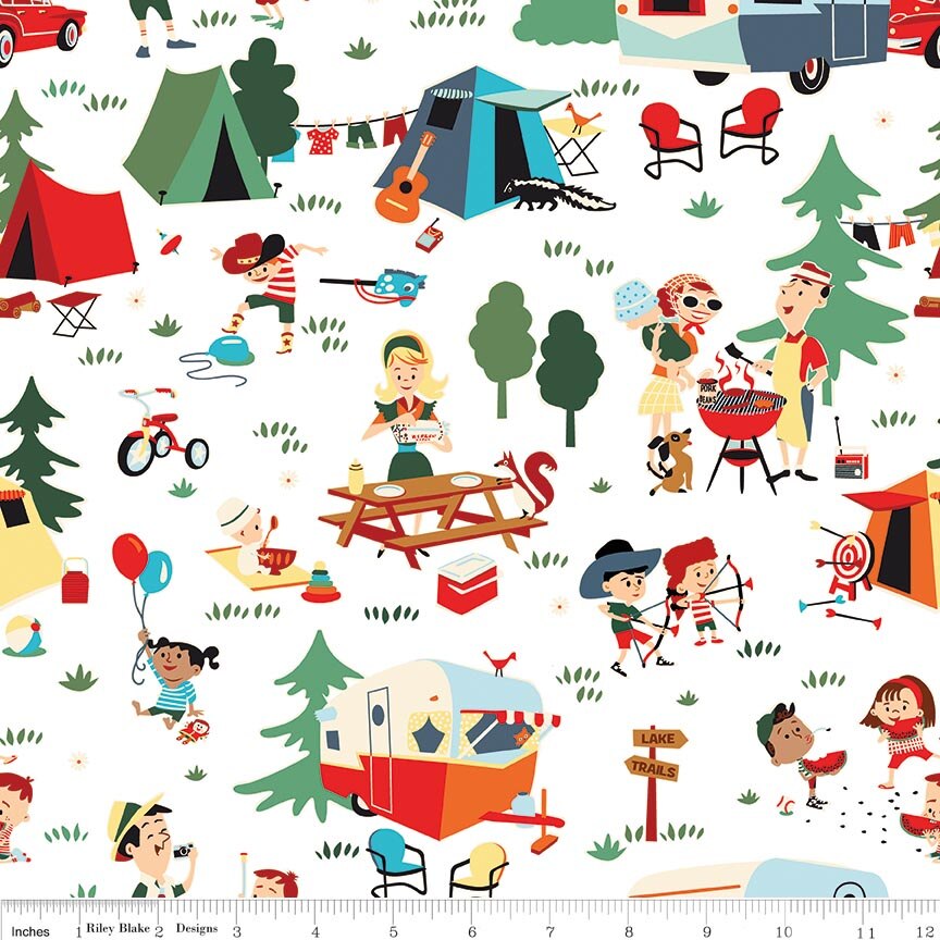 Happy Haven Main White Fabric