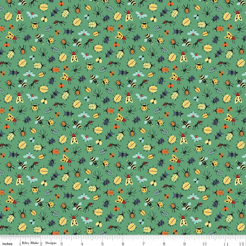 Happy Haven Bug Life Green Fabric