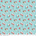 Whimsical Woodland Floral Aqua Fabric by Riley Blake Designs