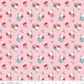 Whimsical Woodland Floral Pink Fabric