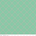 Whimsical Woodland Lattice Green Fabric