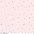 Whimsical Woodland Mushrooms Pink Fabric