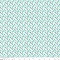 Whimsical Woodland Mini Florals Aqua Fabric by Riley Blake Designs