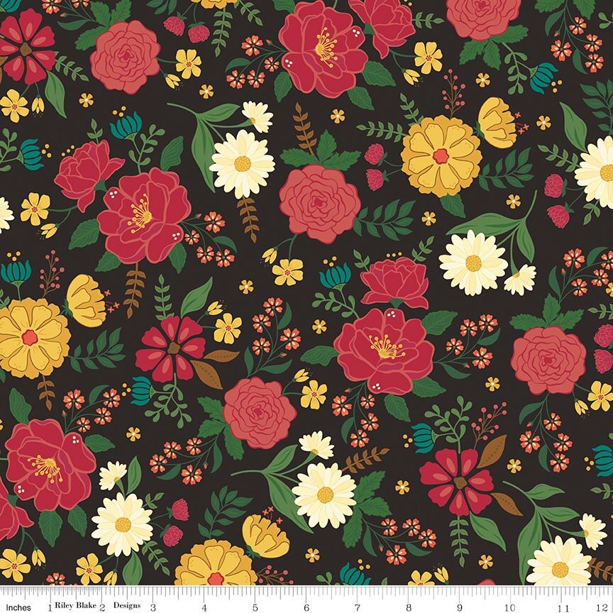 Orchard House Main Black Fabric