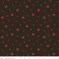 Orchard House Rose Clusters Black Fabric