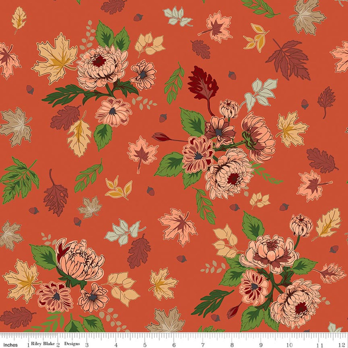Cozy Autumn Main Rusty by Beverly McCullough for Riley Blake Designs