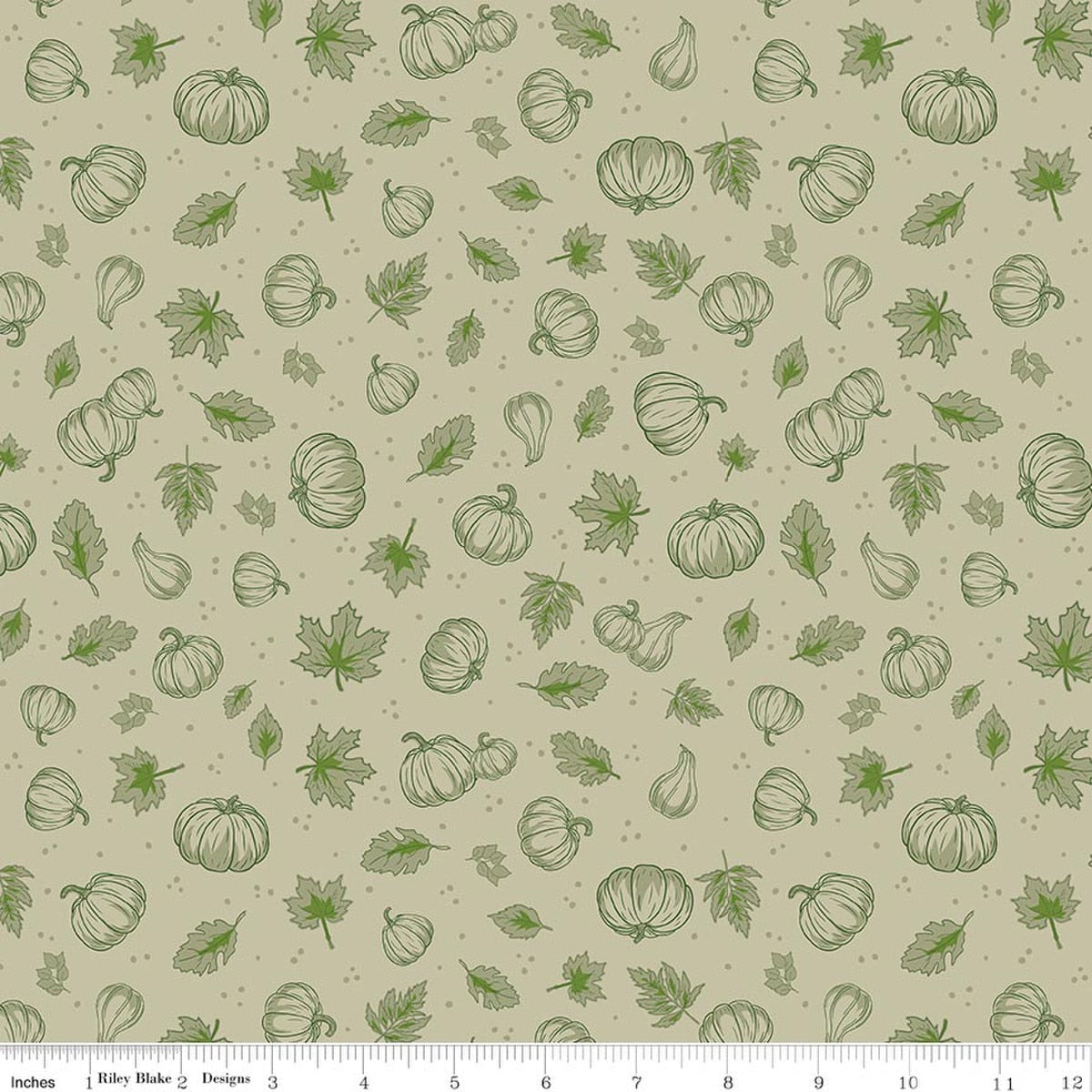 Cozy Autumn Pumpkins Meadow by Beverly McCullough for Riley Blake Designs