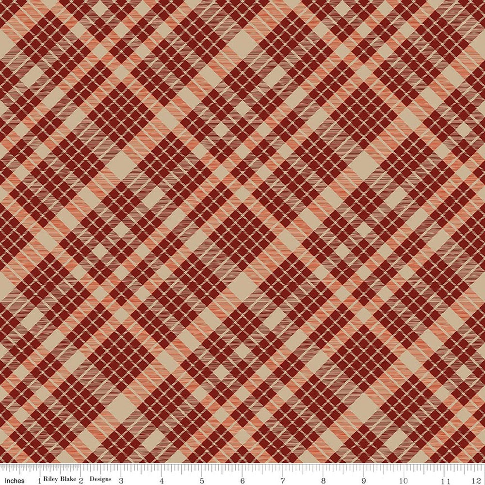 Cozy Autumn Plaid Mahogany by Beverly McCullough for Riley Blake Designs